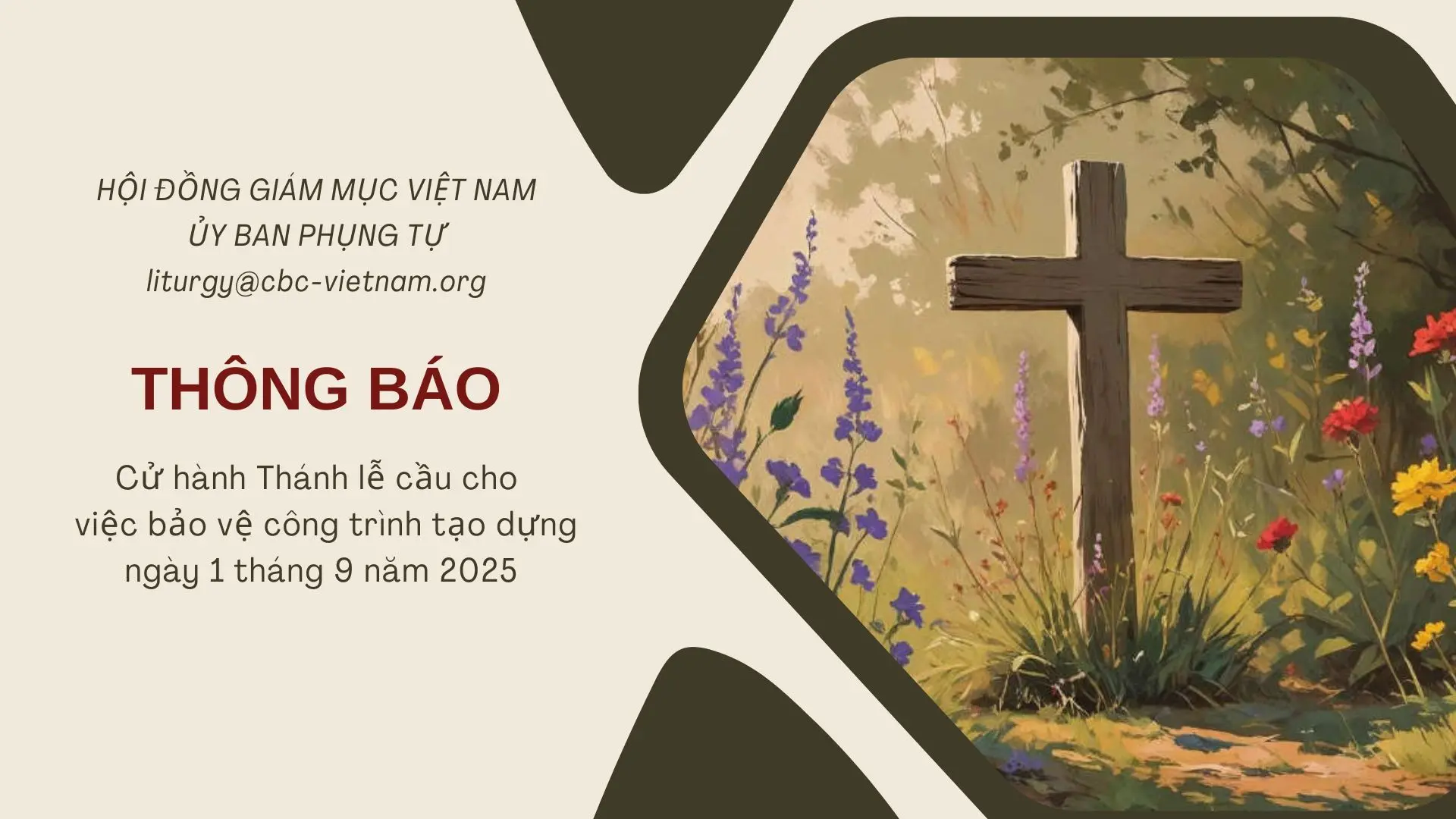 Ủy ban Phụng tự: Thông báo cử hành Thánh lễ cầu cho việc bảo vệ công trình tạo dựng ngày 1 tháng 9 năm 2025